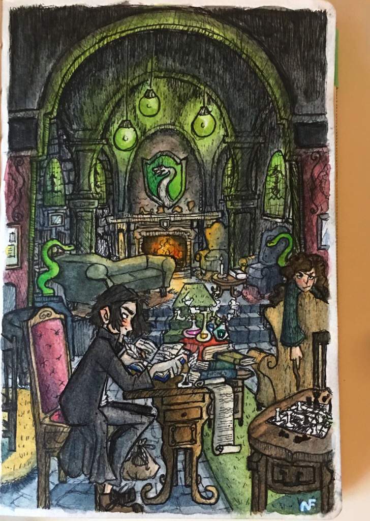 Slytherin Common Room Painting Ft Sevvy And Bellatrix