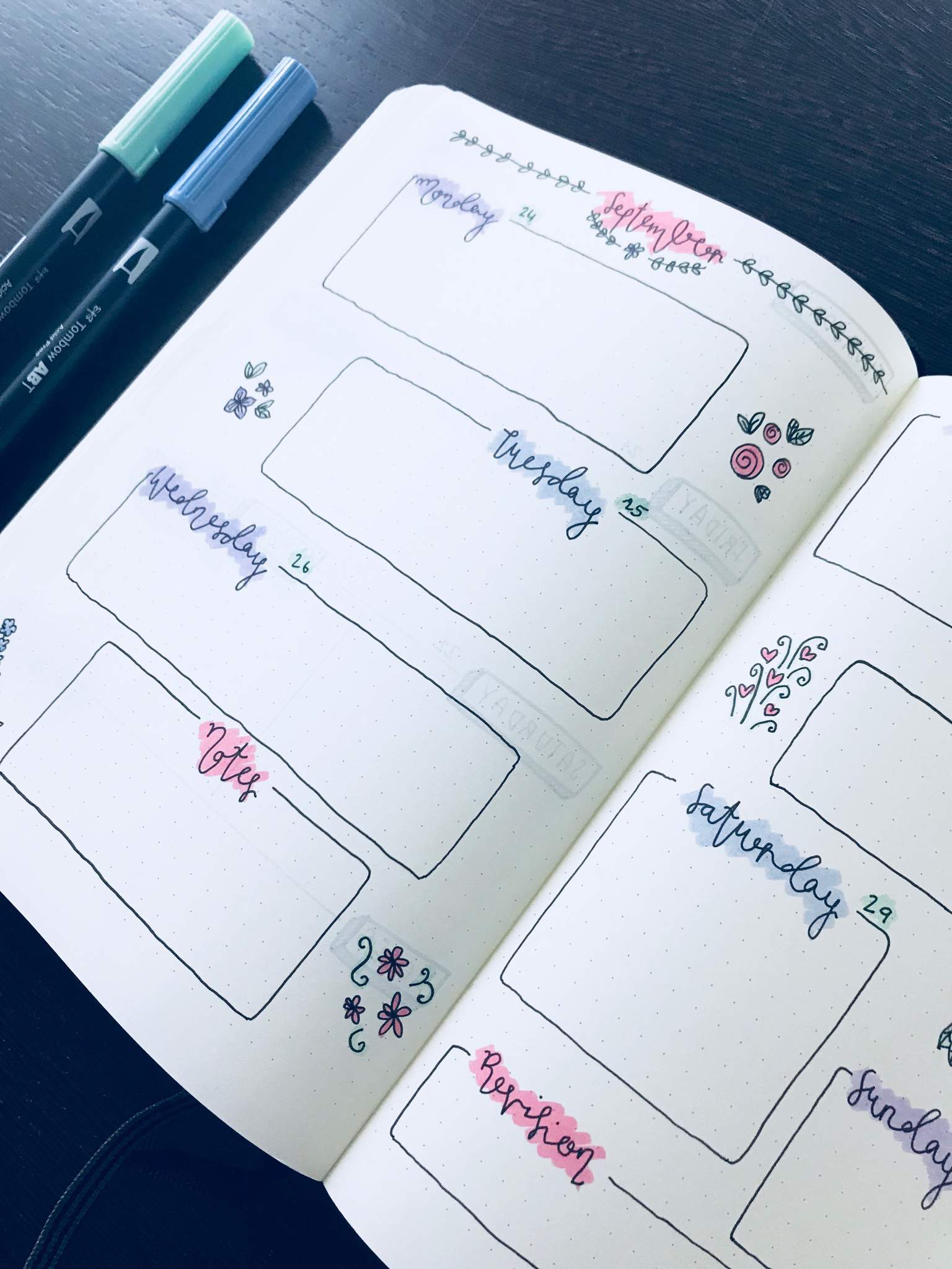 School Bullet Journal 4 Weekly Spread Idea Bullet Journal Amino