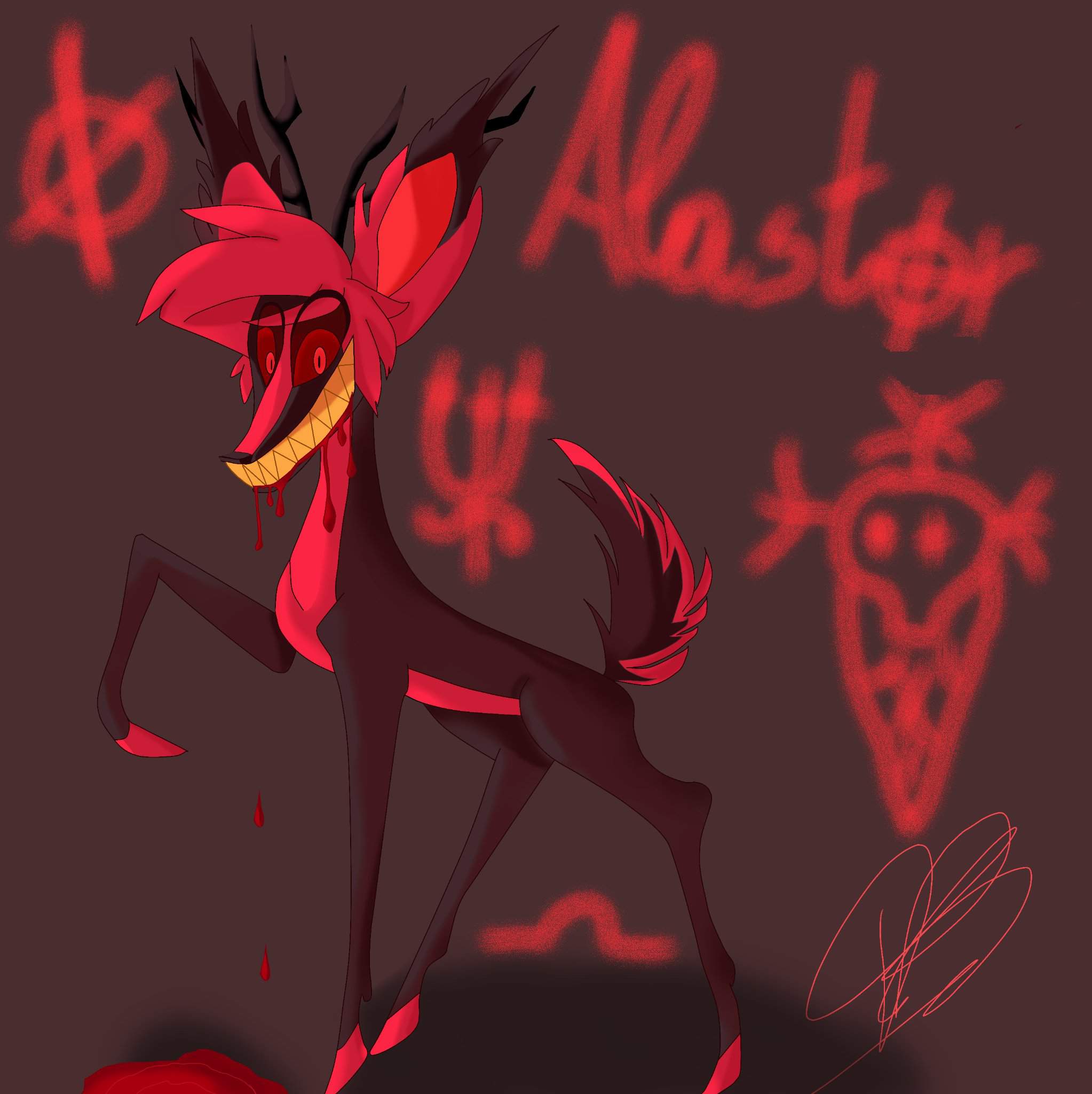 Fanart Alastor The Smiley Deer Hazbin Hotel Official Amino