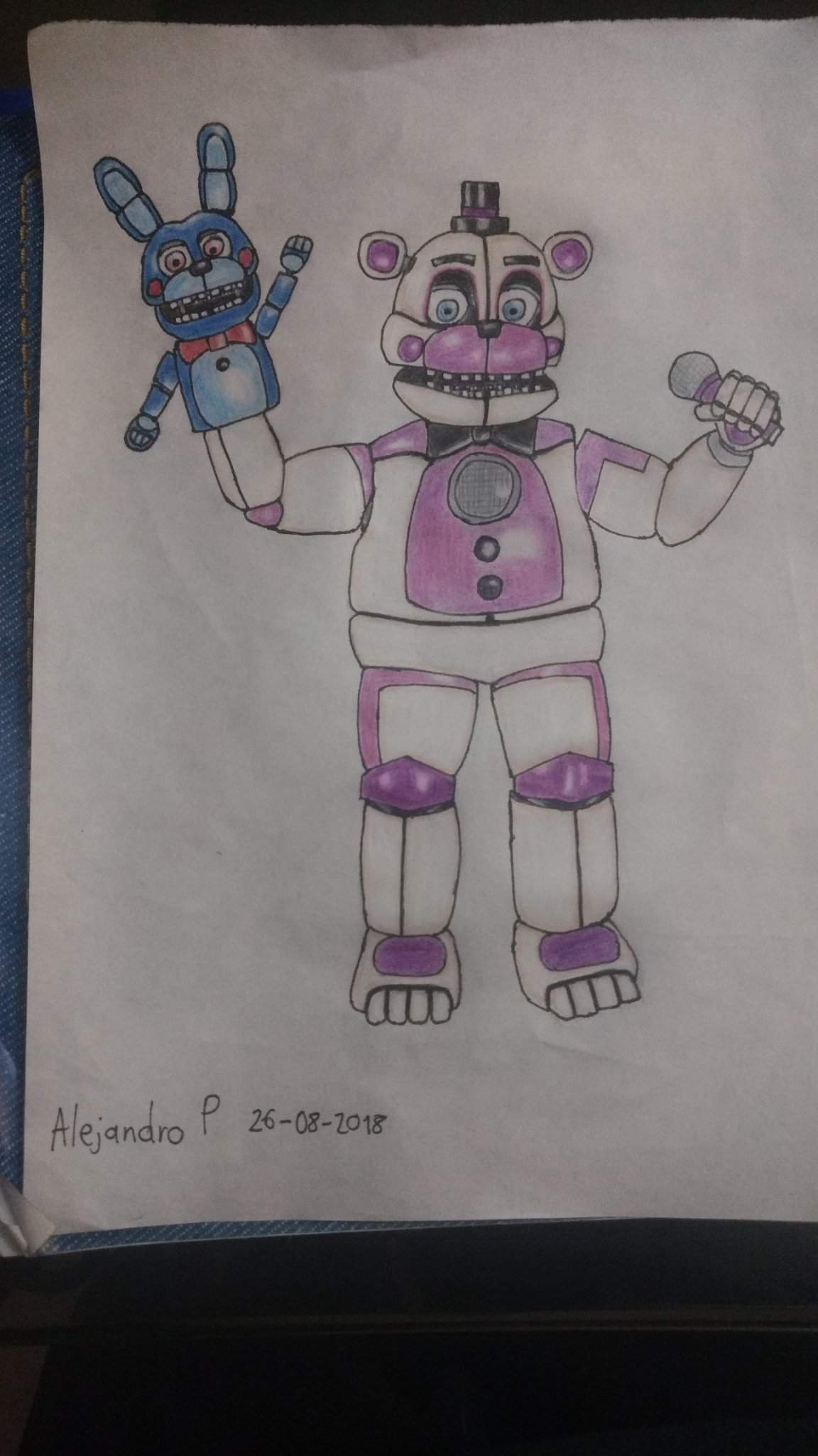 Dibujo De Funtime Freddy A Mano. 