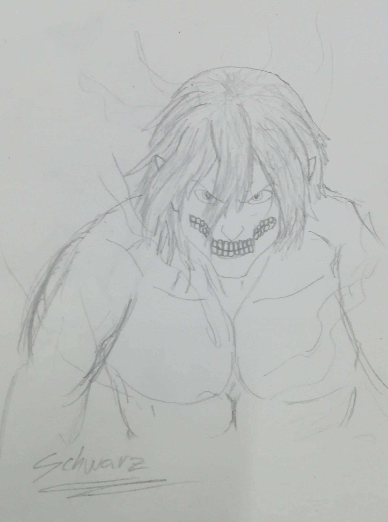 Un Boceto De Eren Titan 