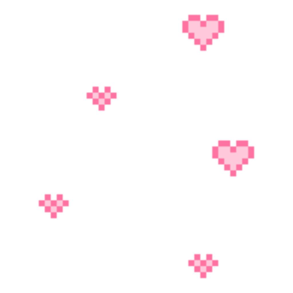 Пиксельные сердечки прозрачные