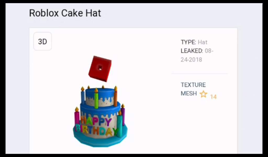 How To Get The Roblox Cake Hat Roblox Amino