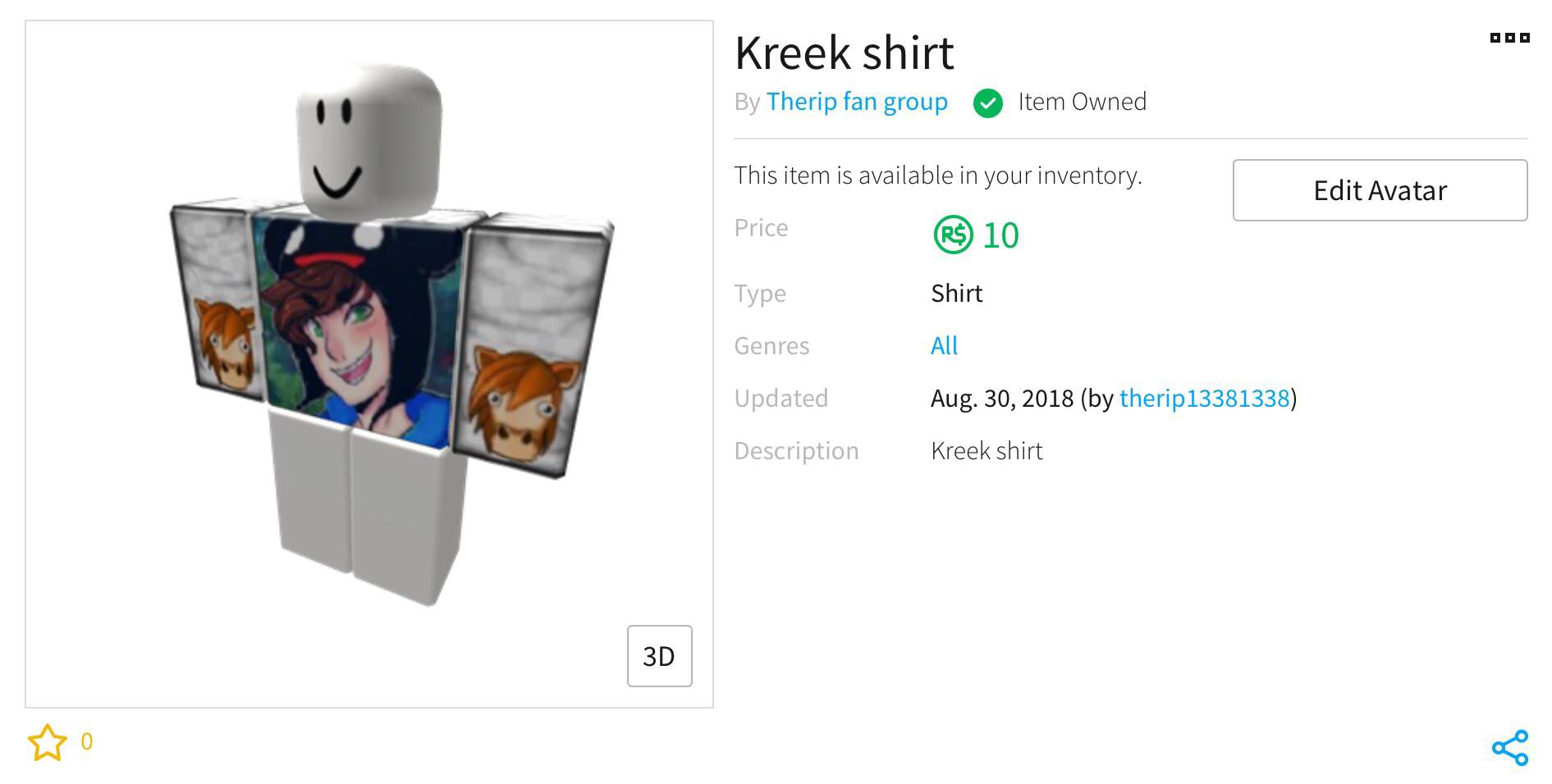 Kreekcraft Roblox Avatar