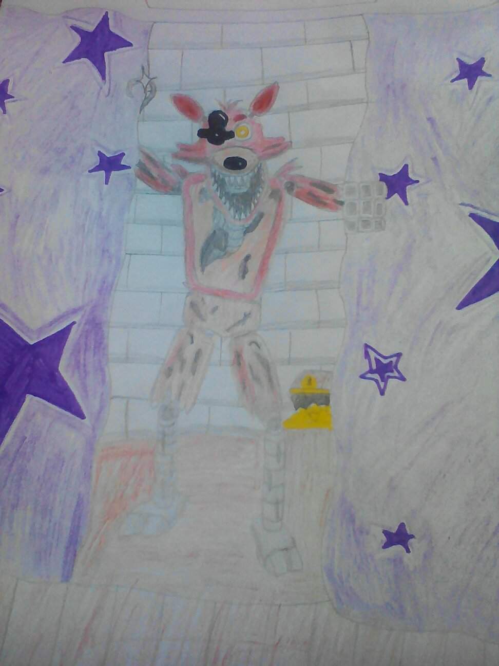 Mi dibujo de foxi FNaF Amino Español Amino