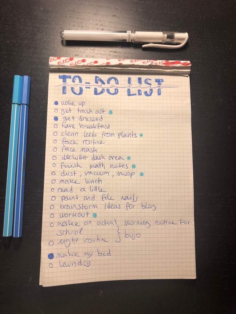 to do list studying