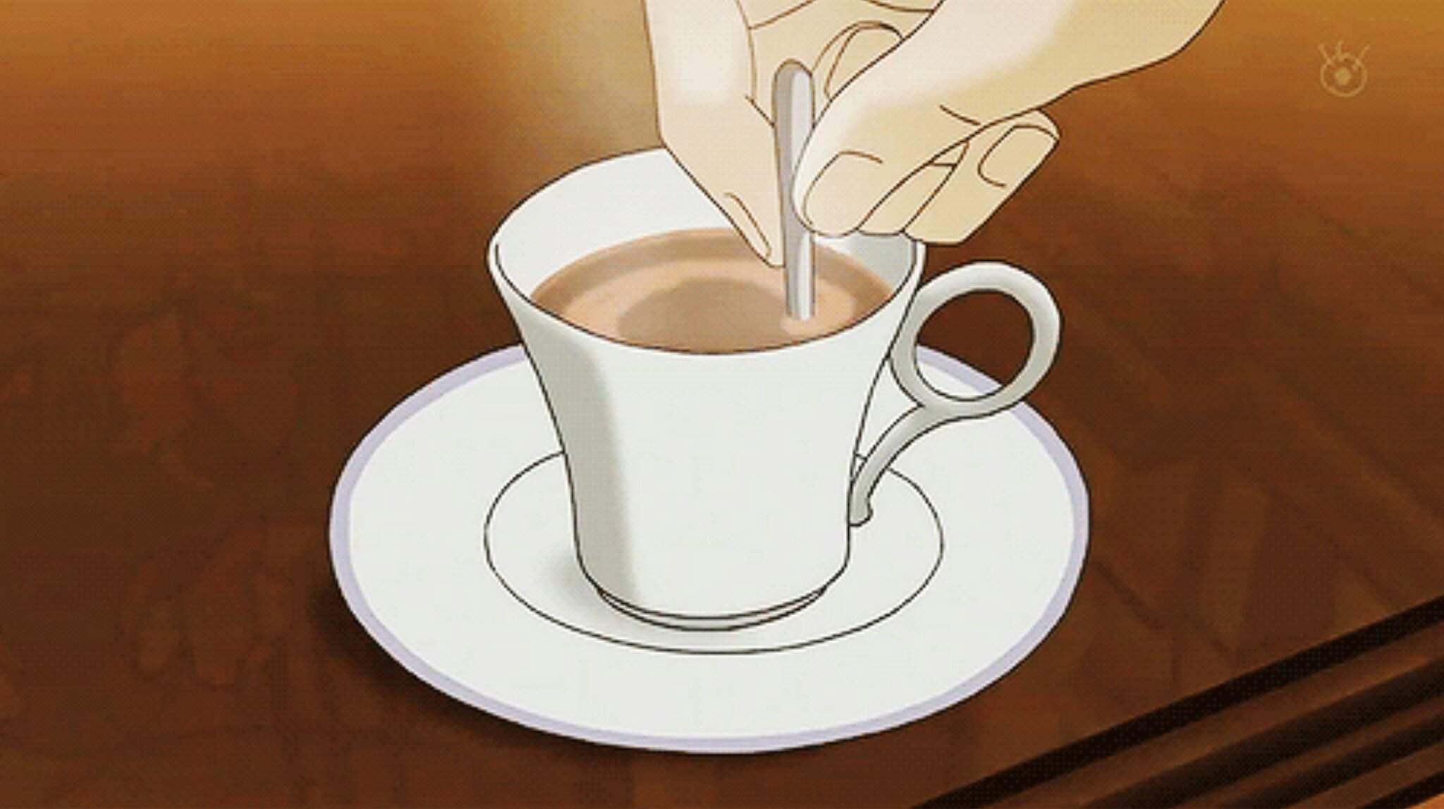 Аниме чашечка кофе