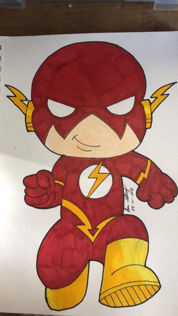 The flash. Original drawing from cartooning for kids on youtube | DC  Entertainment Amino