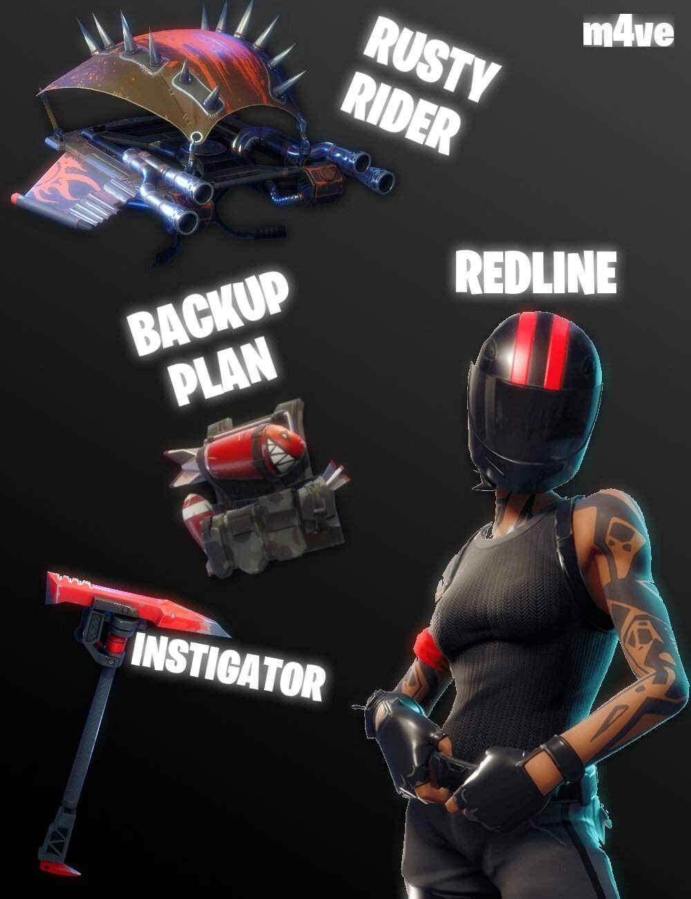 Fortnite Red Line Backblig Redline Combo Bbb 1 Fortnite Battle Royale Armory Amino