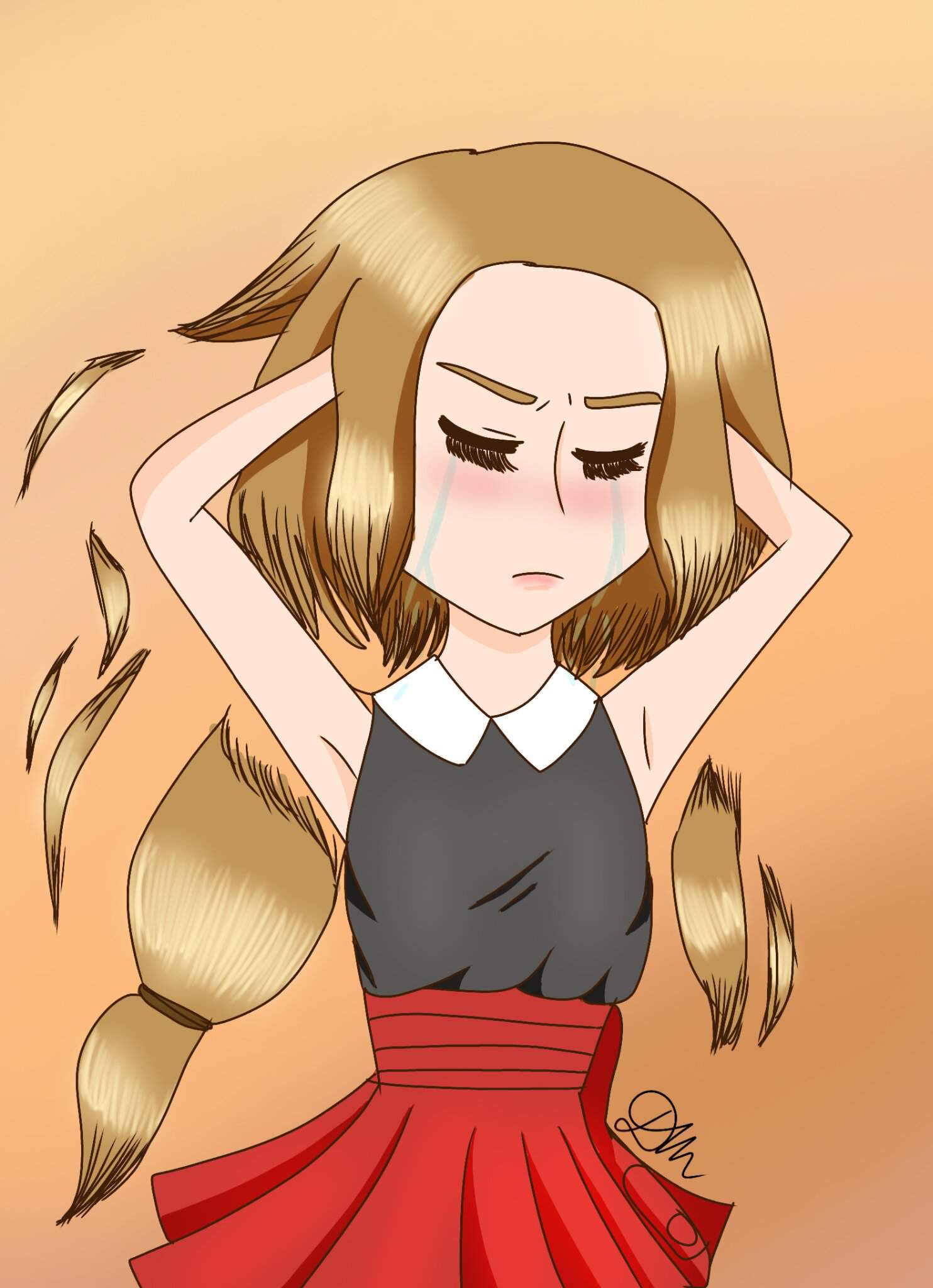 Serena Cutting Her Hair (Art W/ Small Inspiration Thing) | Pokémon Amino