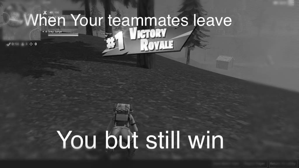Fortnite When Your Teamate Leavs You When Your Teammates Leave You But Still Wins Fortnite Battle Royale Armory Amino