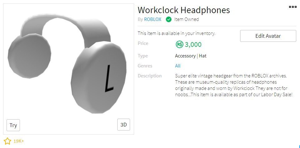 Roblox Wiki Workclock Headphones