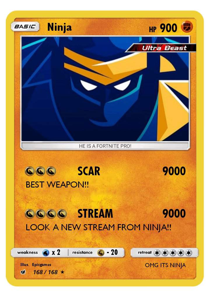 Fortnite Pokemon Card Meme Ninja Pokemon Card Hope You Like It Fortnite Battle Royale Armory Amino