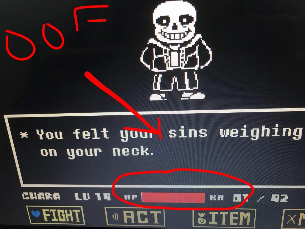 undertale you feel your sins