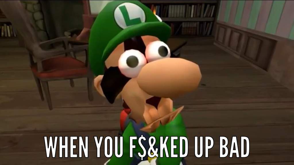 luigi funny face