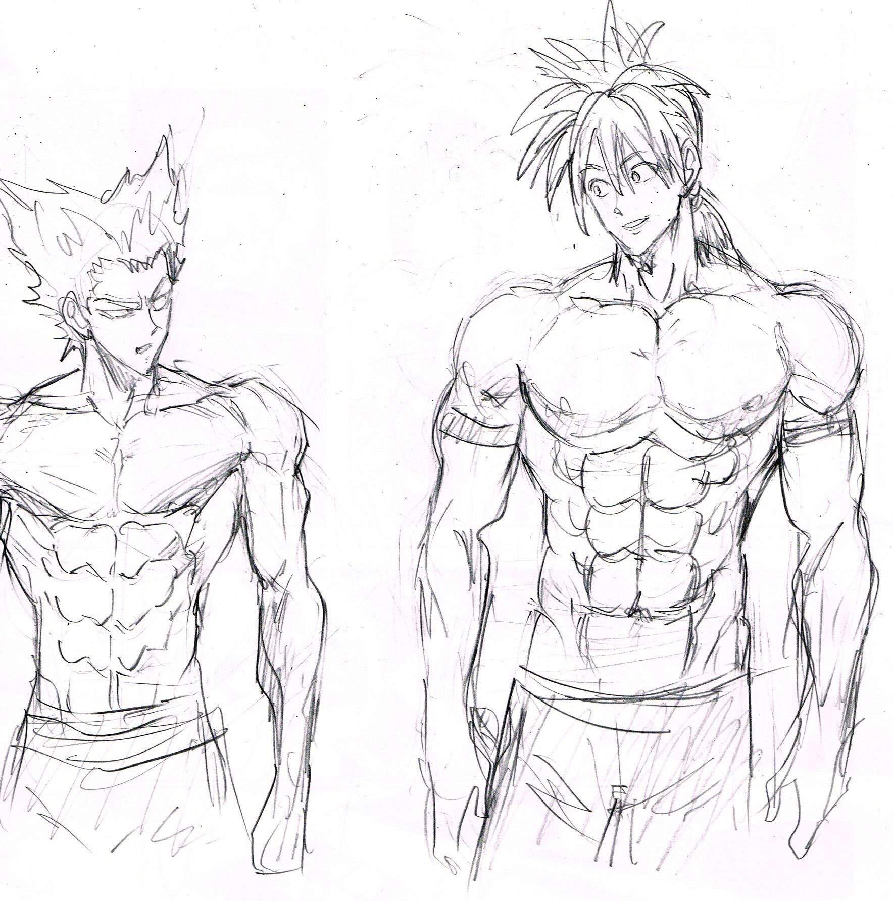 This is a physique and size comparison between Suiryu and Garou. 