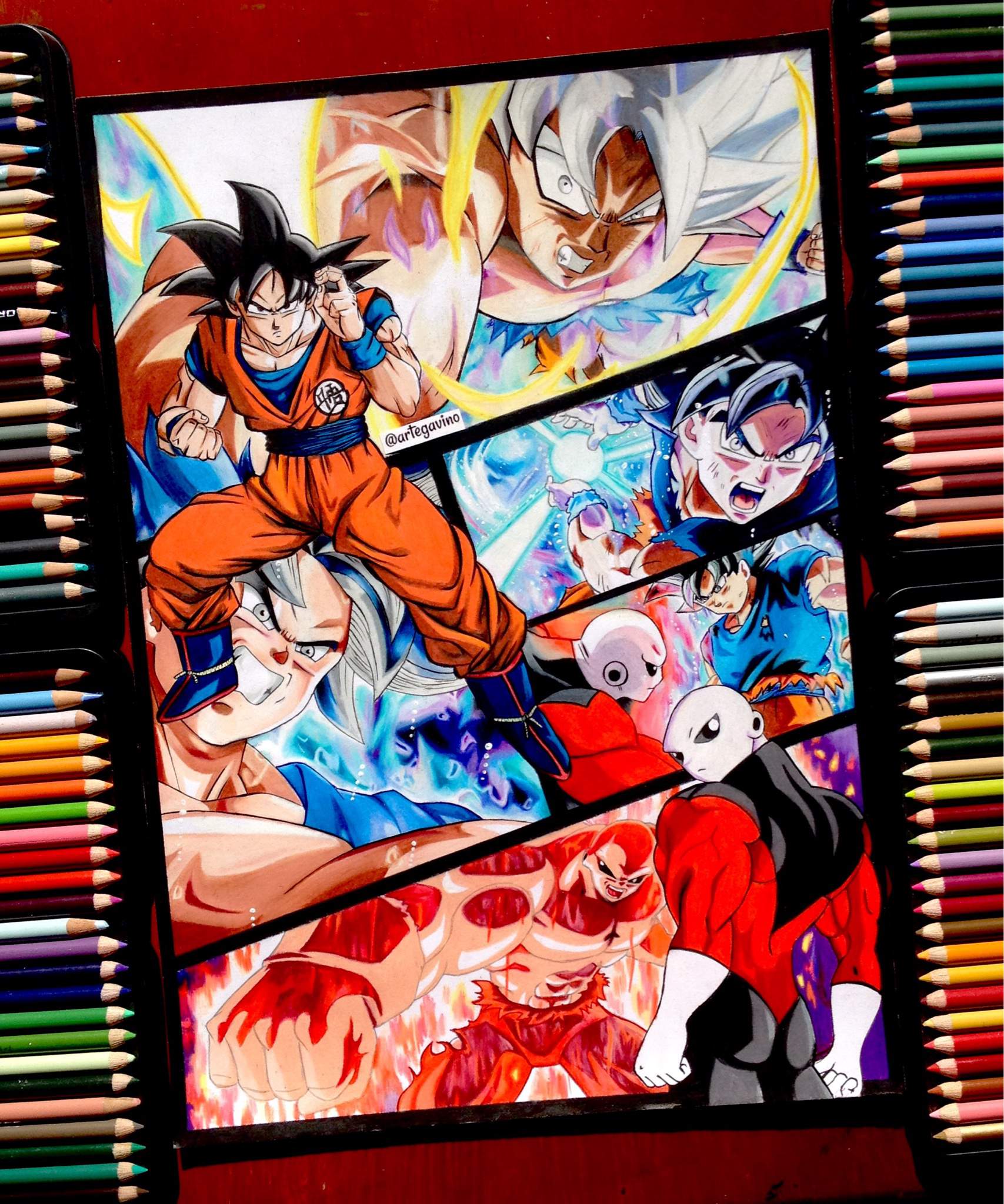 ???? Artegavino: Dragon Ball Super - Goku vs Jiren ???? | •Arte Amino• Amino