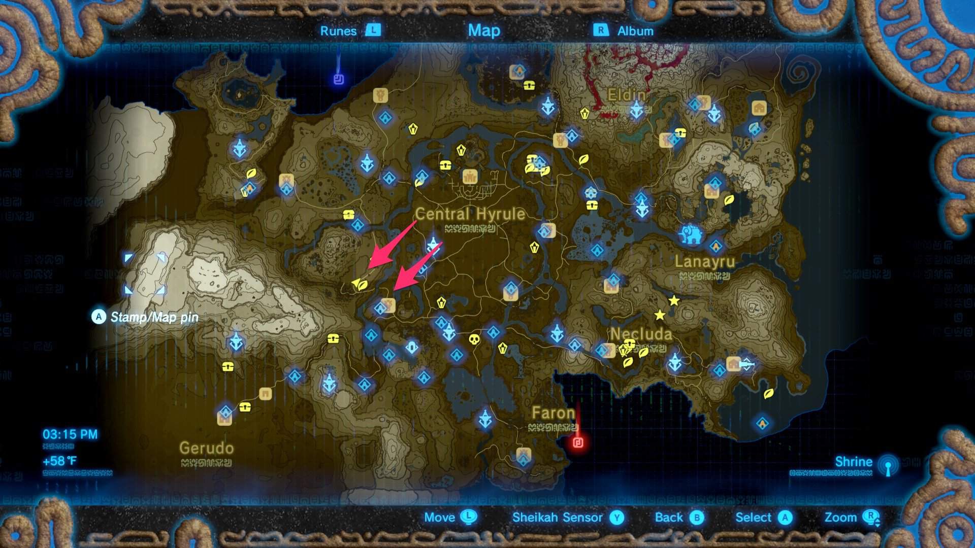 Зельда botw карта