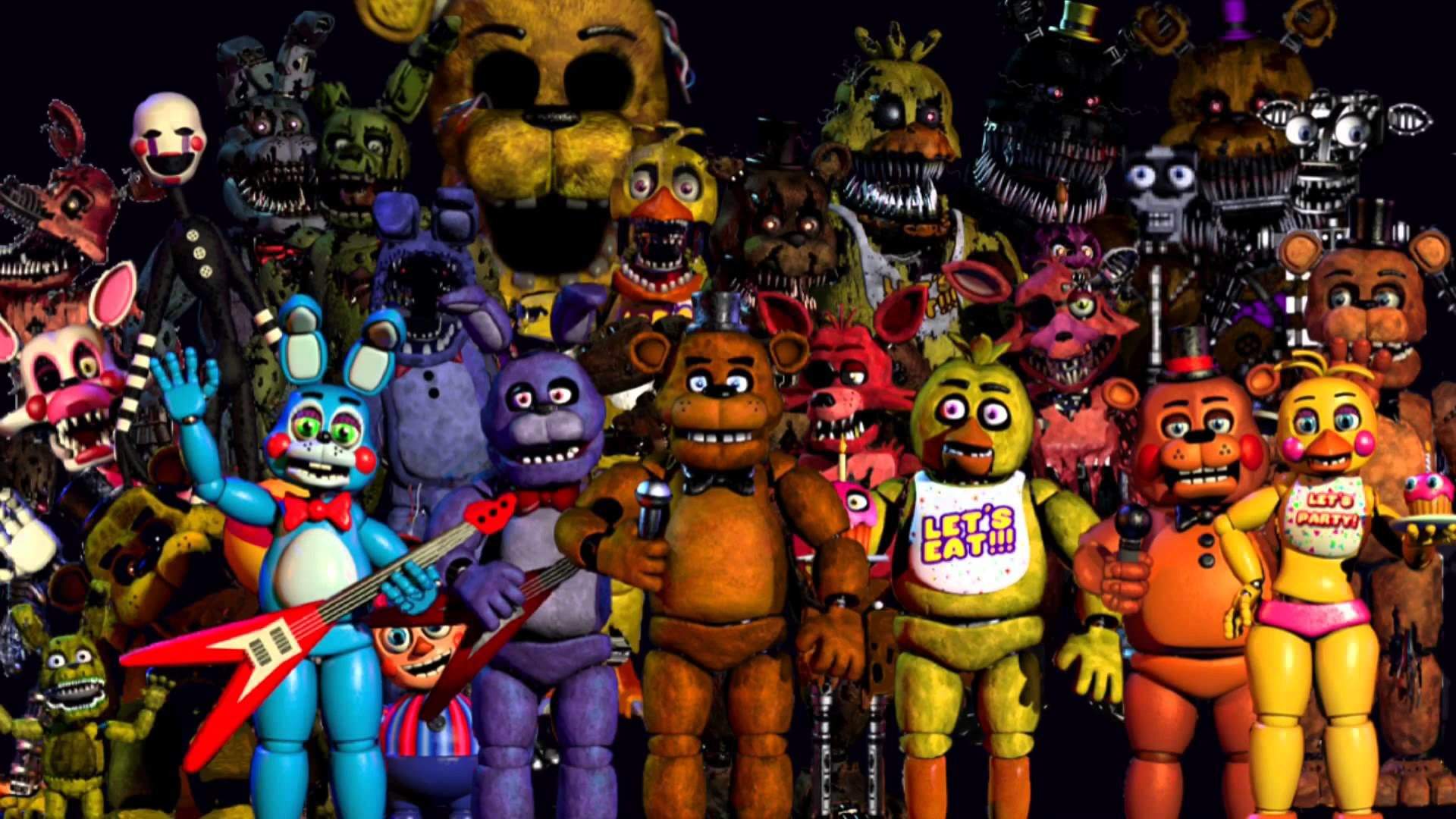 FNAF все АНИМАТРОНИКИ