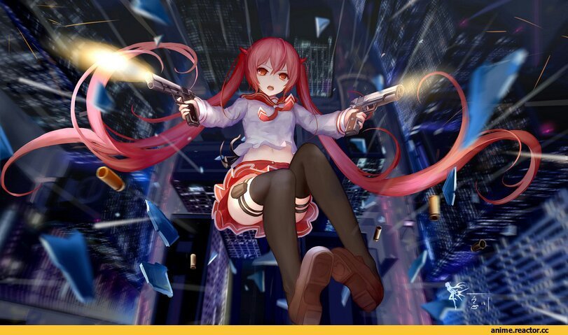 Anime girl freaking out