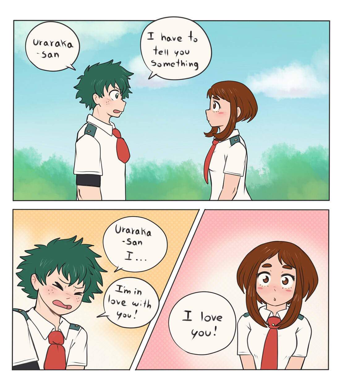 Izuku X Ochako 1 My Hero Academia Amino