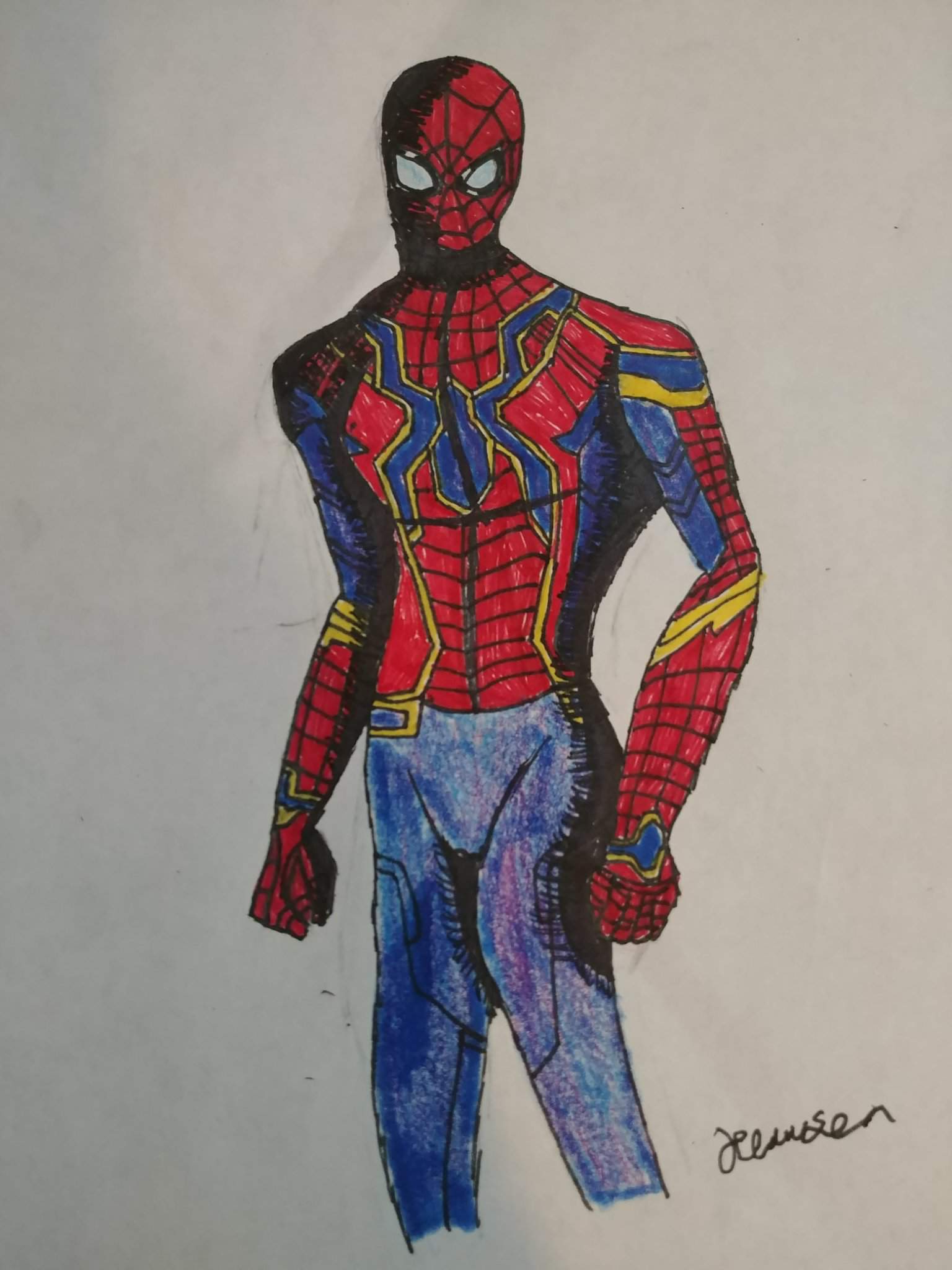 Iron-spider drawing | Spidey-pool♥︎ Amino