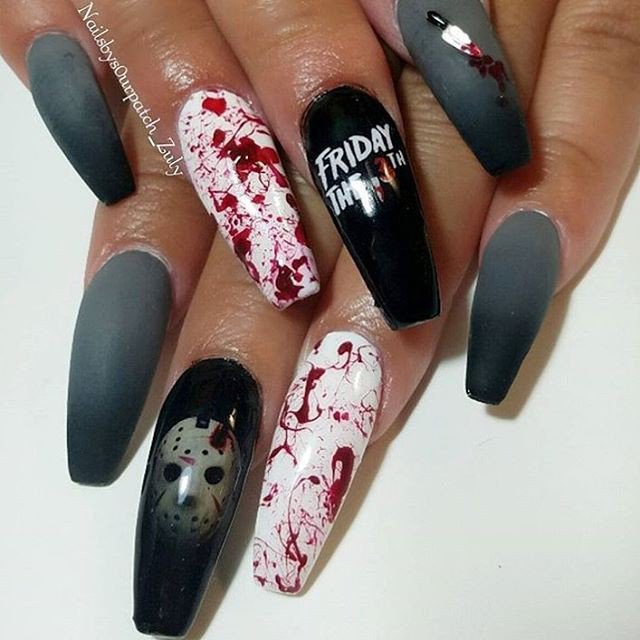 Horror Themed Nails Horror Amino