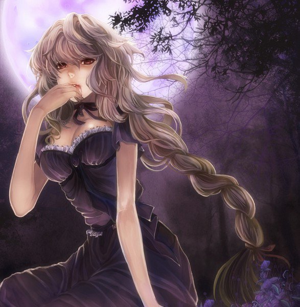 Anime vampire girl with blonde hair