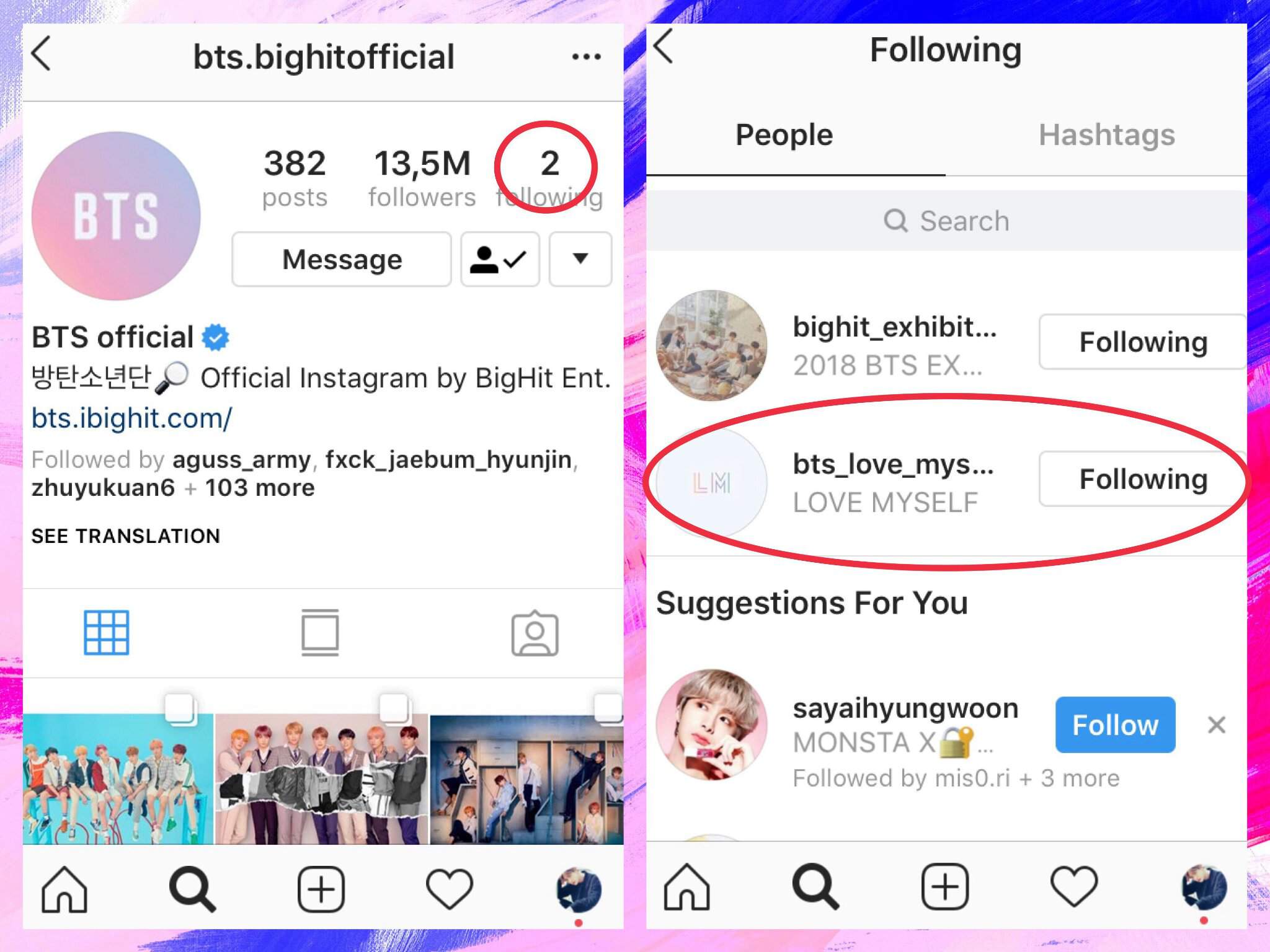 Bts members instagram accounts