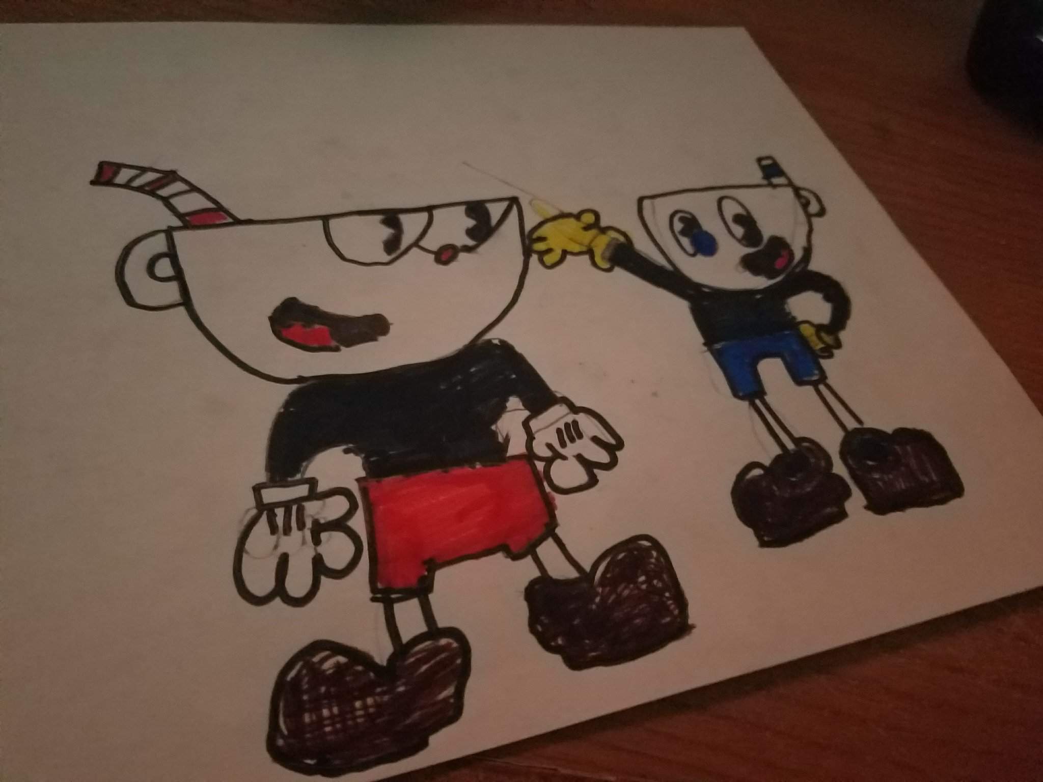 Cuphead And Mugman Drawing Cuphead Official Amino