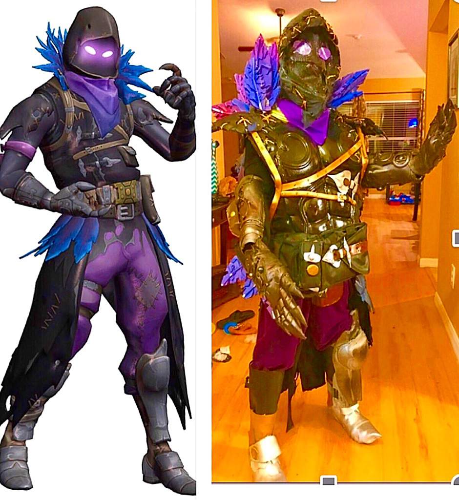 Stones’s Friend Levi wearing the “Raven” (Fortnite) Cosplay I made for him ...