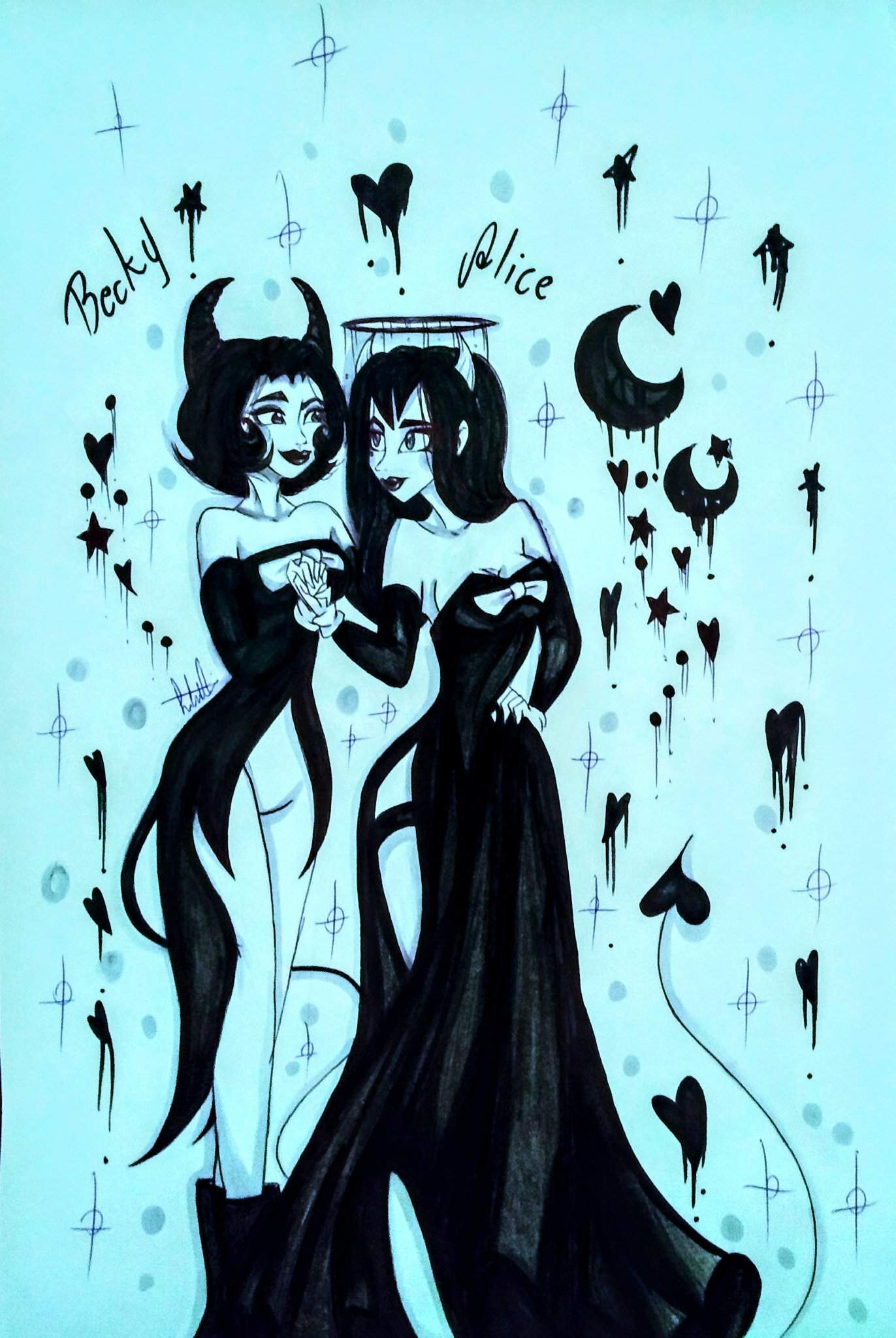 Alice Angel x Becky (fan art) Bendy and the Ink Machine Amino.
