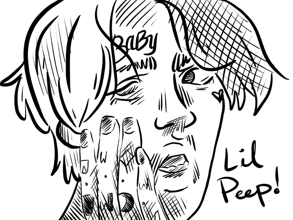 lil peep drawing ideas easy