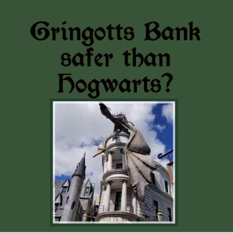 Gringotts Bank Safe Harry Potter Amino
