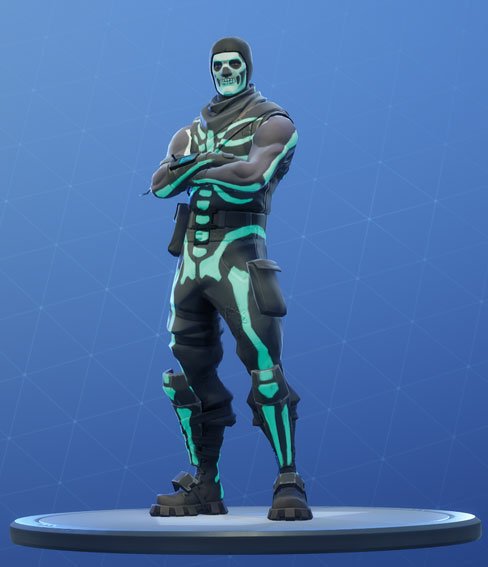 fortnite green glow skull trooper