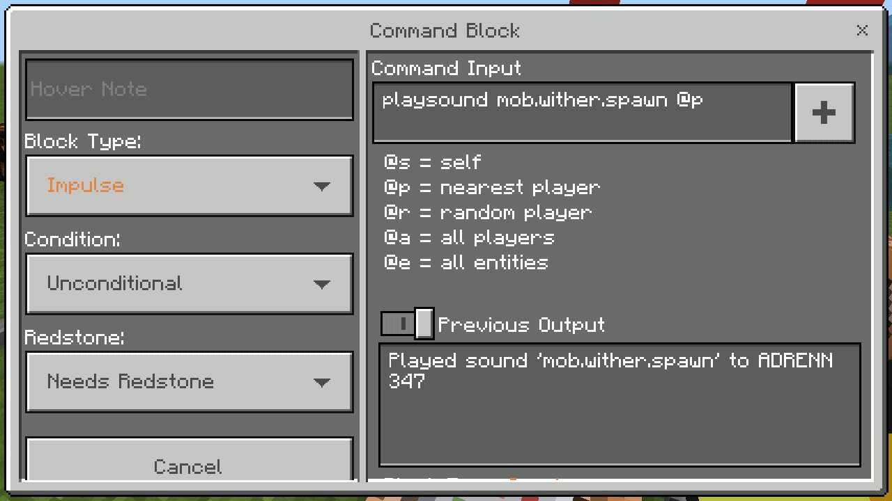 all minecraft sounds commands