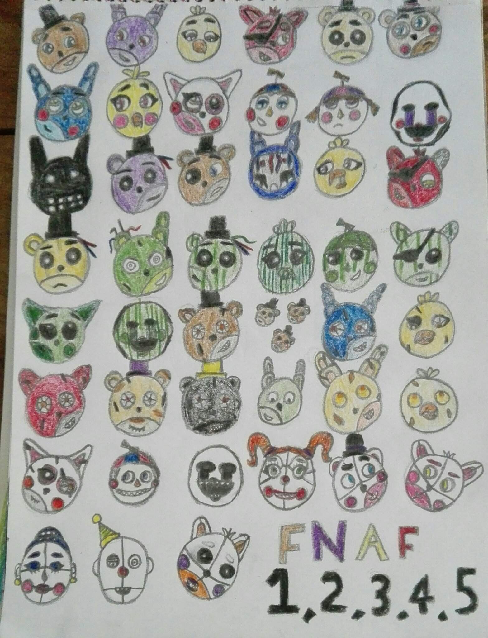 All Fnaf Characters Except Fnaf 6 Five Nights At Freddy S Amino