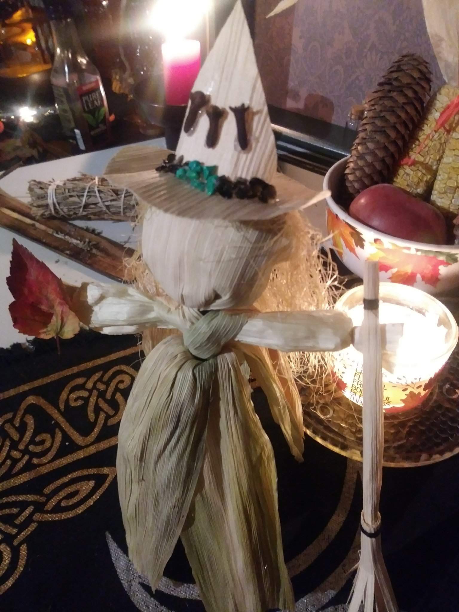 corn husk witch dolls