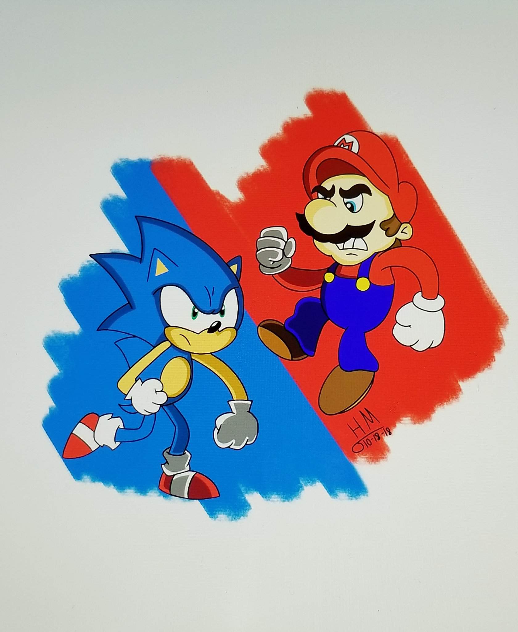 Mario Vs Sonic Art Smash Amino