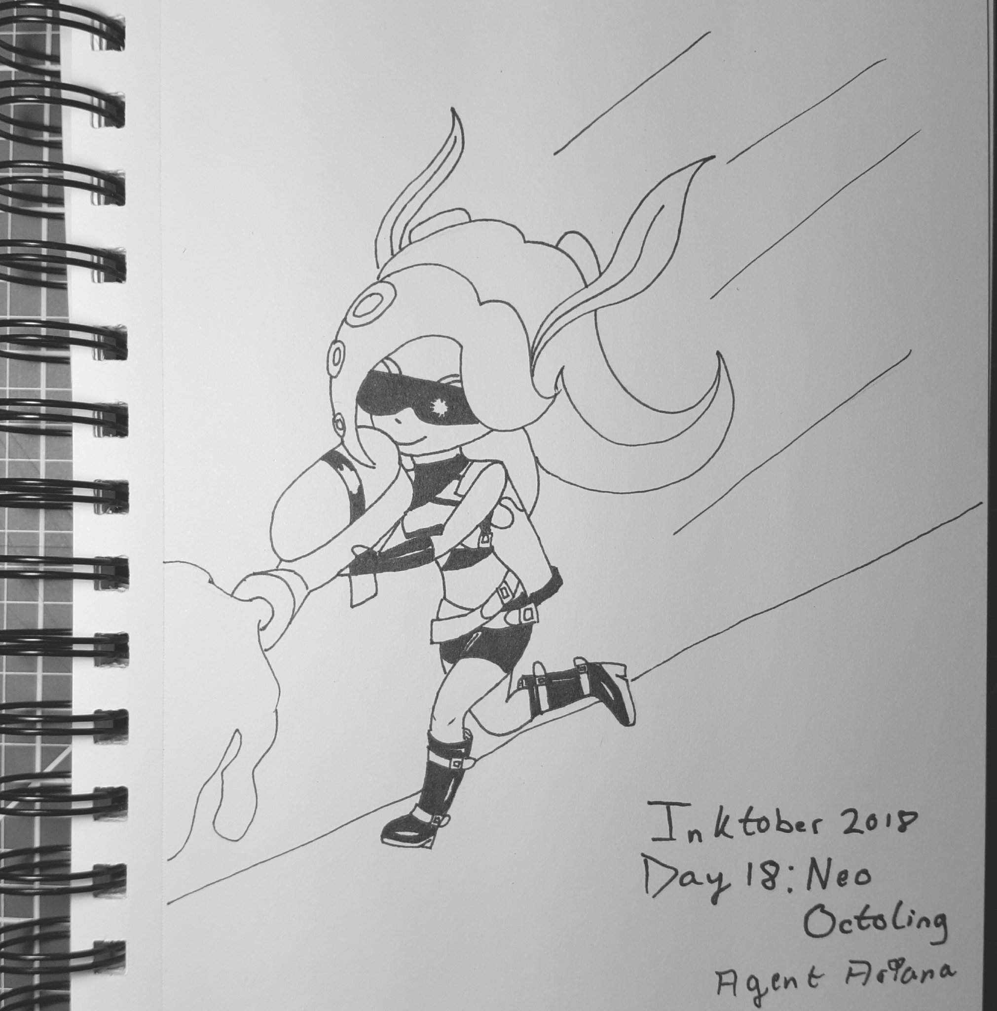 Inktober Day Neo Octoling Splatoon Amino