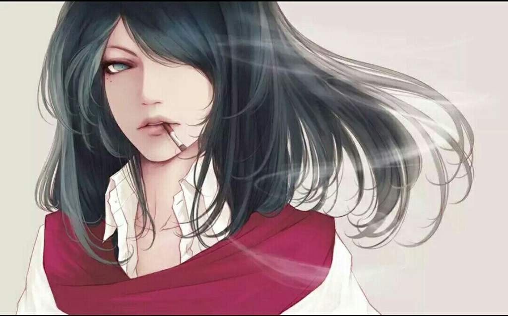 Anime woman long hair