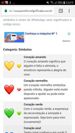 Significados Dos Cora Es World Of S Ries Amino