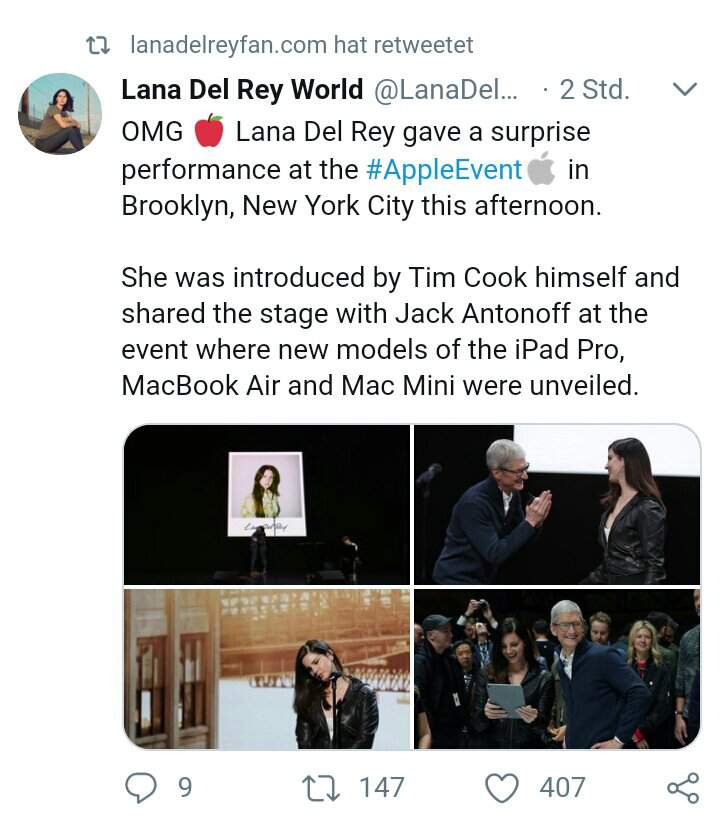 new lana del rey song apple music event