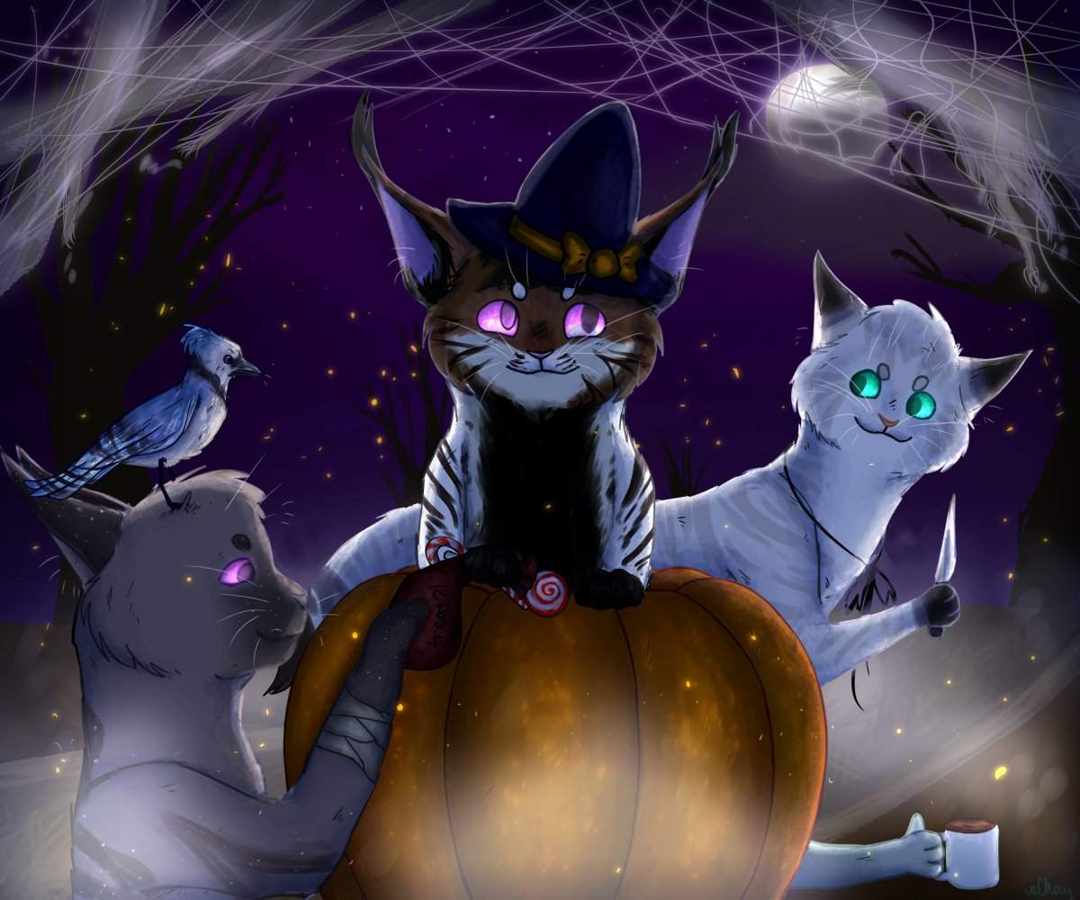 Коты Воители Хэллоуин арты