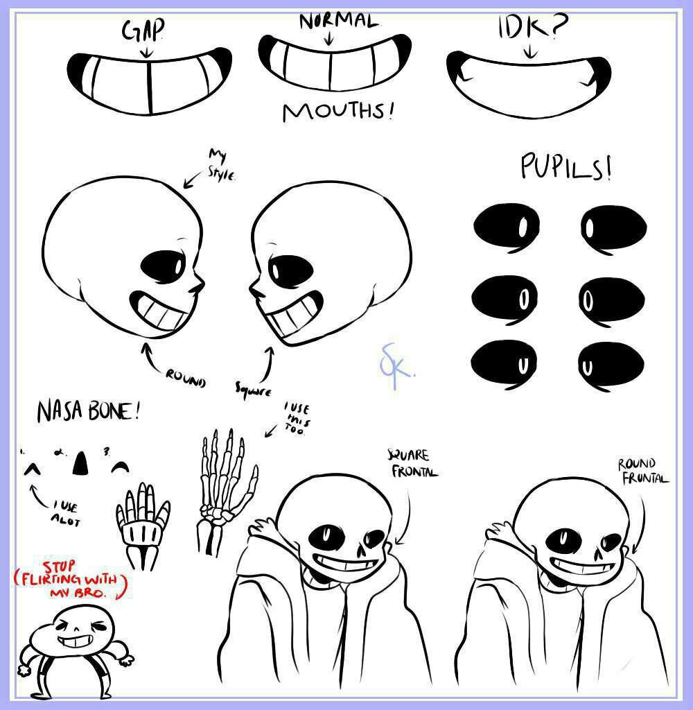 Как рисовать санса из undertale