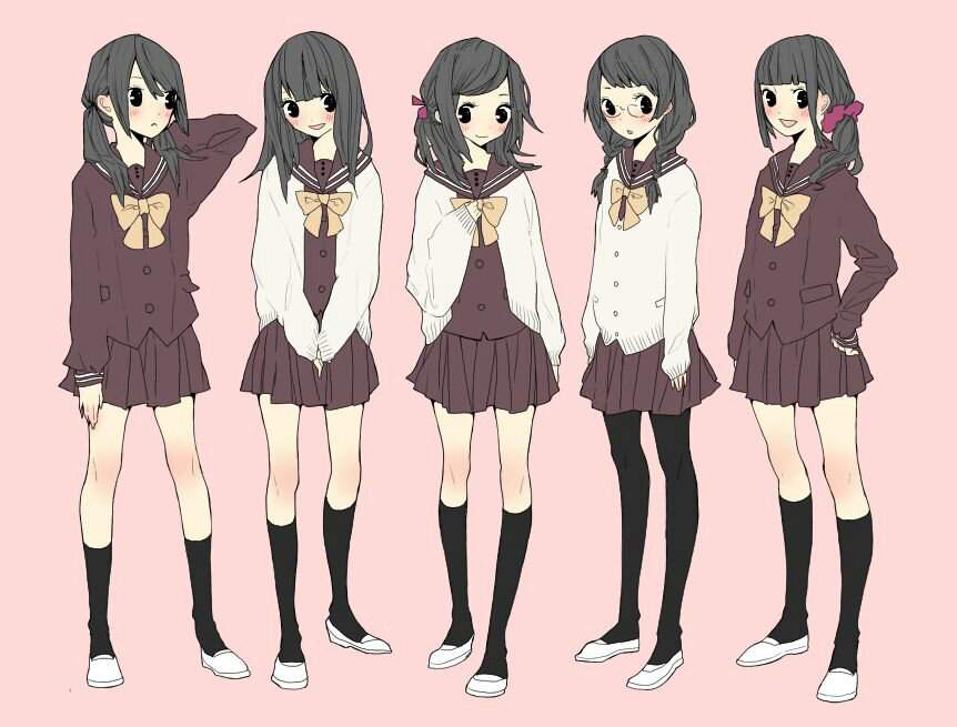 Anime Girl With School Uniform