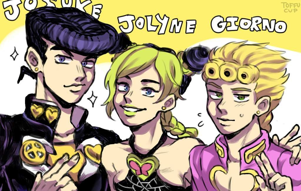 josuke, jolyne, and giorno JoJo Amino Amino