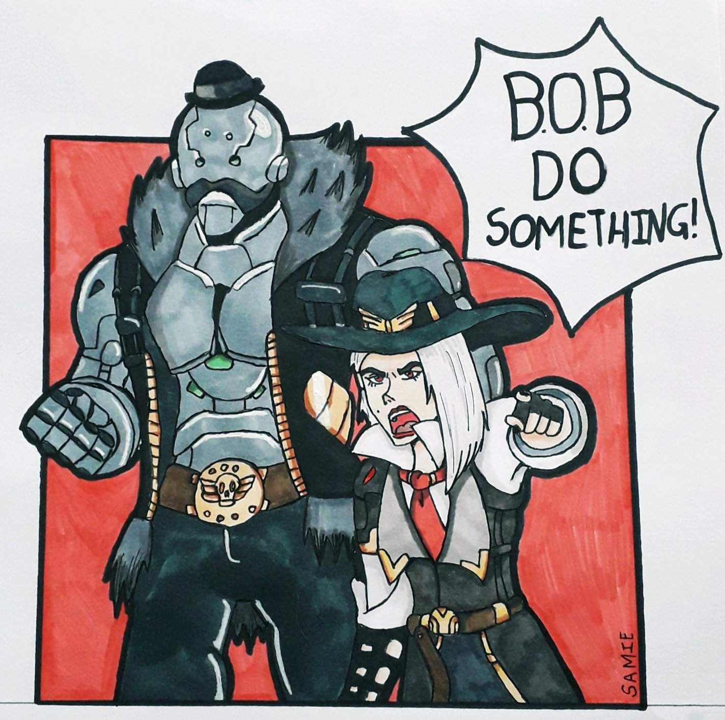 Ashe And B.O.B Art | Overwatch Amino