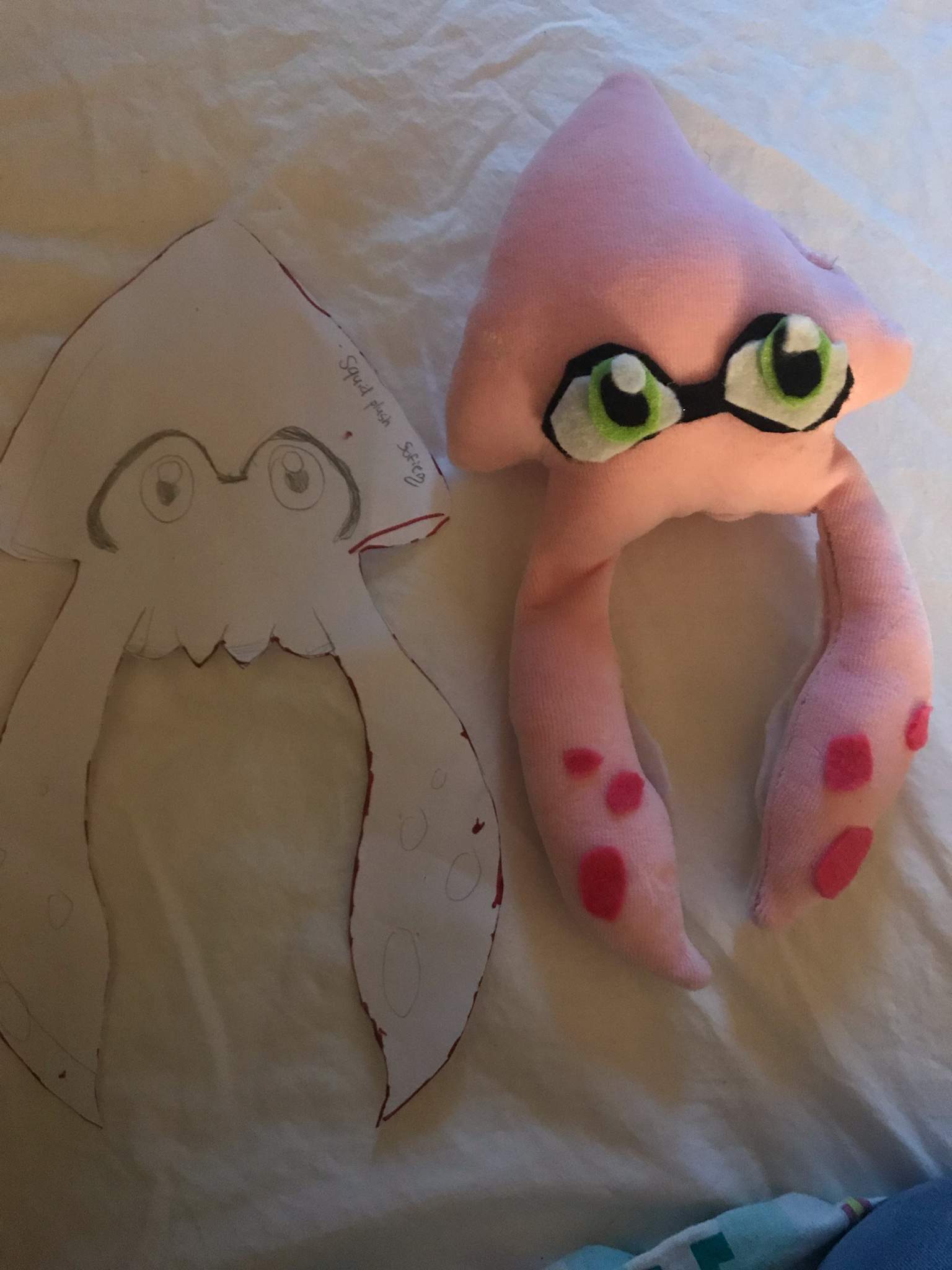 happy and angry squid plush