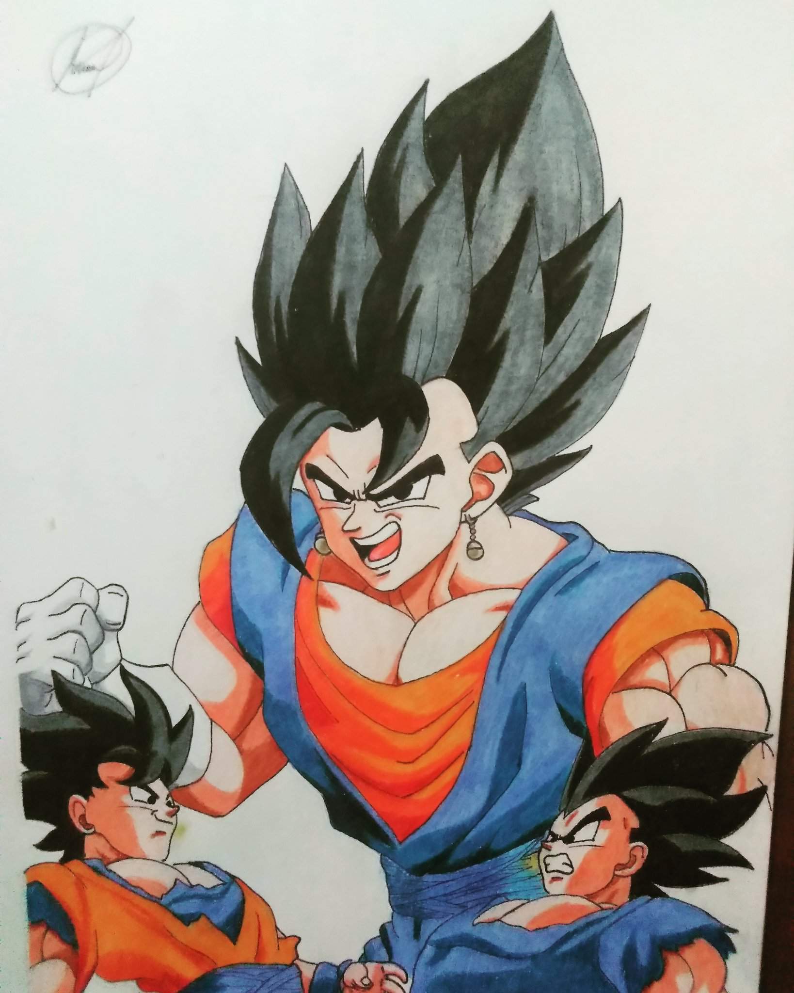 Dibujo Goku y Vegeta se fusionan en Vegetto | DRAGON BALL ESPAÑOL Amino
